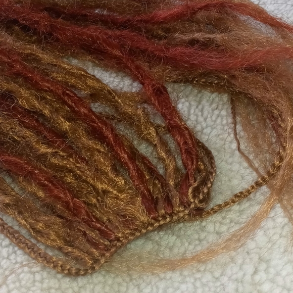 Thin Brown Dreadlock Tie on Ponytail - Picture 4 of 10